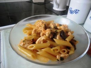 Pasta mit Hühnchen